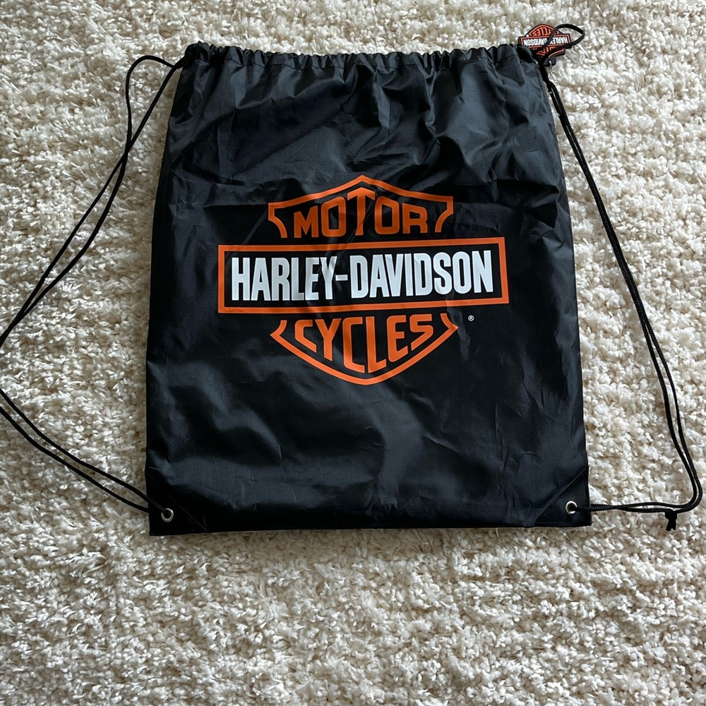 Harley-Davidson Nylon Backpack with Large Super Soft Fleece Throw Blanket